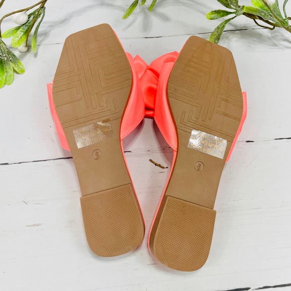NEW Cape Robbin Pink JuJu Sandals Slides with Bow-SZ 6 - Picture 7 of 7